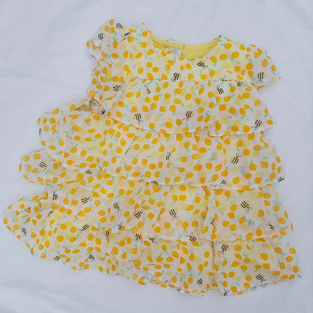 Little Wonders Yellow And White Bumblebee Princess Party Dress Size 3-6 Month
